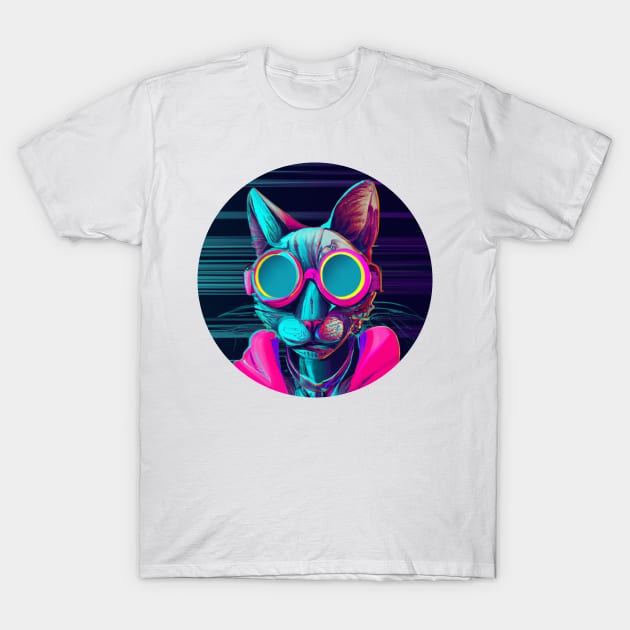 Cyberpunk cat T-Shirt by Perryfranken